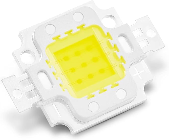 CHANZON High Power Led Chip 10W White 6000K - 6500K | (900mA / DC 9V - 11V / 10 Watt) Super Bright Intensity SMD COB Light Emitter Components Diode Bulb Lamp Beads DIY Lighting