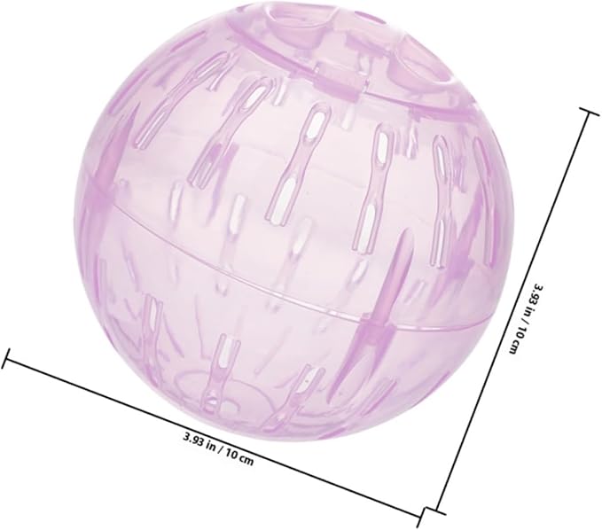 SUPVOX Dwarf Hamster Exercise Ball: 2-Pack 3.94" (10cm) Small Pet Running Balls - Ventilated Clear Exercise Toy for Dwarf Hamsters, Gerbils & Roborovski - Green & Pink