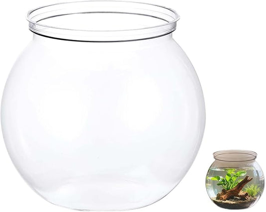 Mini Plastic Fish Bowl 27 oz Decorative Small Fishbowl Durable, Unbreakable Fish Bowl for Centerpiece Vases, Party Decorations
