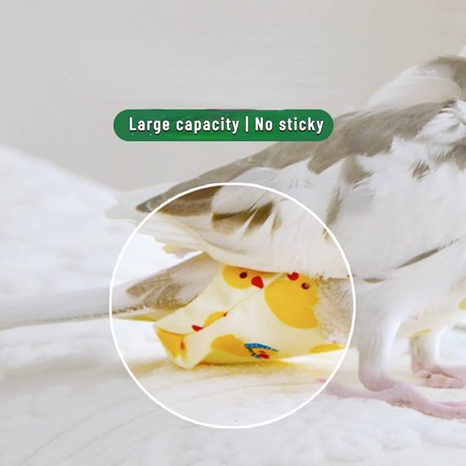 Bird Flight Suits Diapers for Monk Parakeets, Conures, Lovebirds, Cockatiels Flight Suits, Parrot Clothes, Bird Training Nappy Suit Liners Clothes (Small,Cyan)