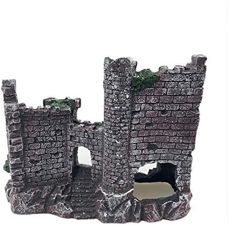 Large Fish Tank Decorations Castle Aquarium Decorations Large Resin Coral Castle Ornaments Fish House Breed Tank Decor for Marine Betta Fish Tank Landscape