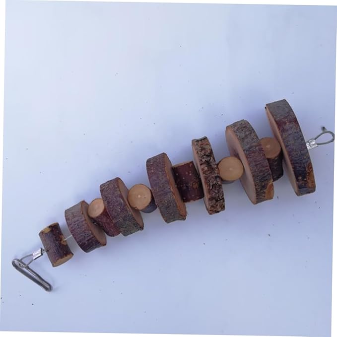 Apple Wood Skewers Interactive Puppy Toys Molar Toys for Rabbits Hamsters Dental Care for Pets