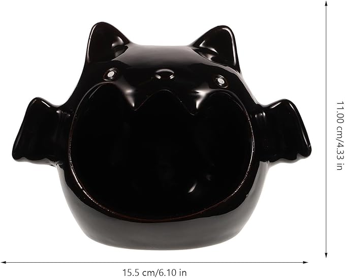 Ipetboom Ceramic Hamster Hideout Bat Shape Cooling Nest for Small Pets Perfect for Hamsters Gerbils and Chinchillas - All Season Use