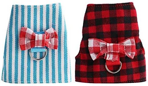 2 Pieces Guinea Pig Clothes Baby Ferret Rats Hamster Soft Mesh Harness Leash Vest Set with Bell for Guinea Pigs, Hamster, Ferret, Rabbit, Chinchilla and Similar Small Animals