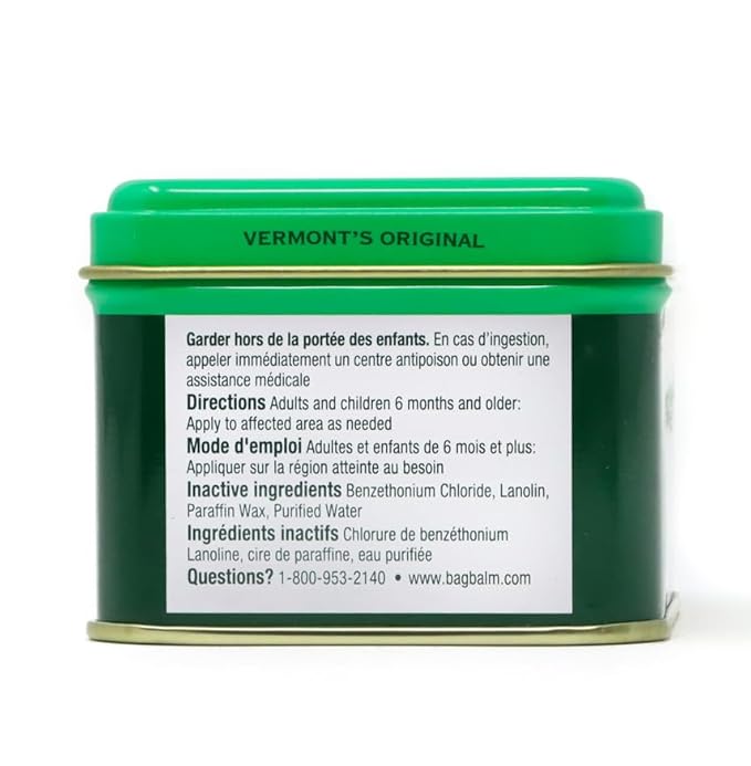Bag Balm Vermont's Original Moisturizing for Dry Skin, Chapped Lips, Cracked Heels, Dog Paw Pads + More. 118 ml (4 oz) Tin (1)