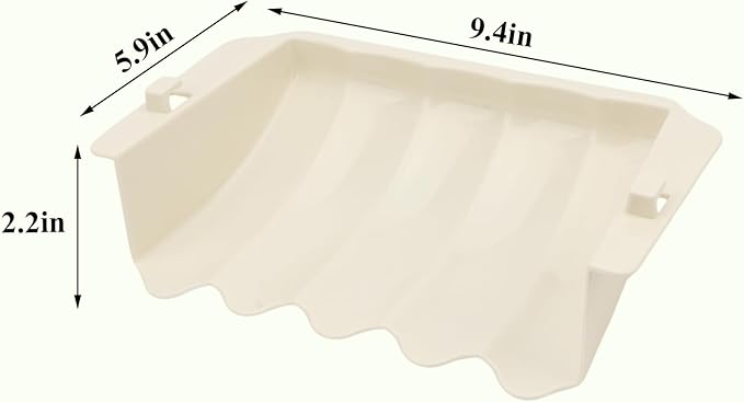 Hypeety Rabbit Hay Feeder Guinea Pig Hay Holder Plastic Automatic Hay Rack Cage Accessories for Bunny Guinea Pig Chinchillas Small Animals (White)