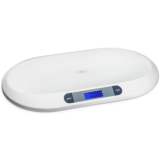 Smart Weigh Digital Baby & Pet Scale – Infant and Small Animal Weighing Scale for Newborns, Puppies & Cats – 44 lb Capacity, lb/oz/kg Display, Hold Function