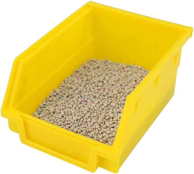 POPETPOP Hamster Sand Bathroom Large-Chinchilla Dust Bath Plastic Sand Bath Container Hamster Toilet/Bathtub/Sandbox-Random Color Size S