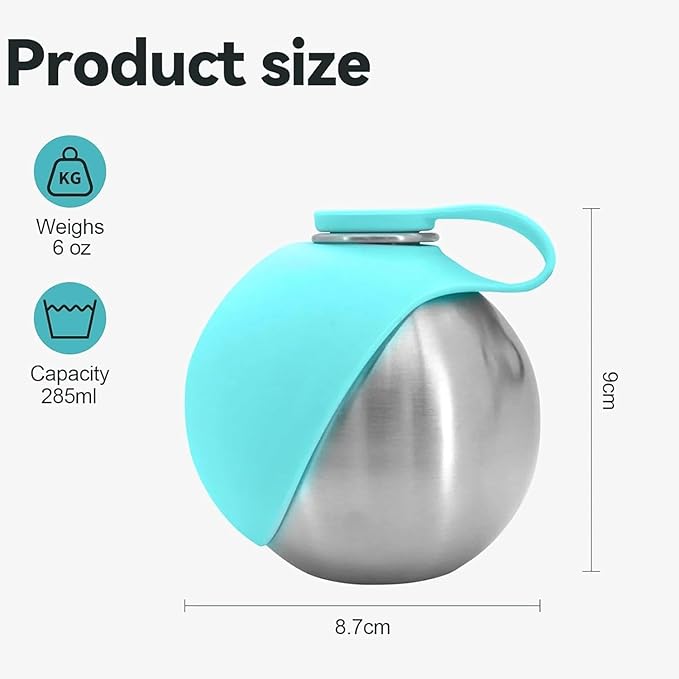 2-in-1 Portable Dog Water Bottle for Small Dogs, Foldable Pet Water Bottle, Portable Super Design Dog Water Bottle for Small Dog Walking, Hiking & Travel, Leak-Proof & Compact Dog Travel (Pink-A)