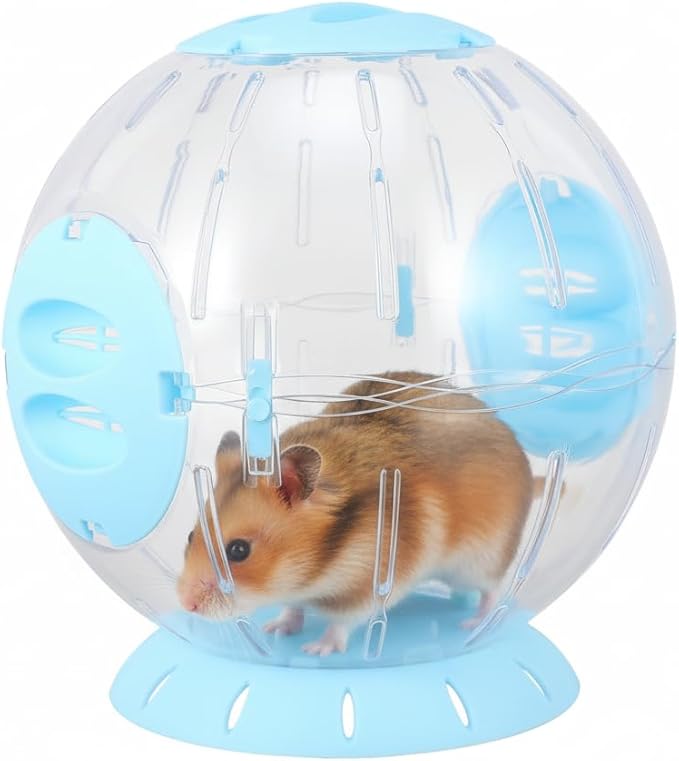 Hamster Running Ball 8.66-Inch Transparent Pet Toy for Small Animals Exercise and Activity Wheel Suitable for Hamsters Gerbils Rats Hedgehogs