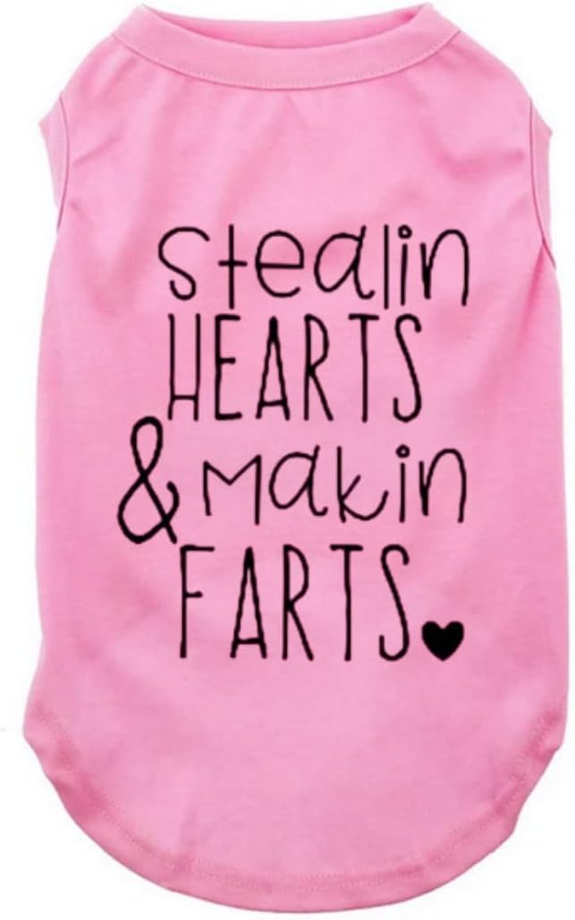 Dog Shirts for Pet Clothes Soft Breathable Puppy Shirts Pop Culture Thing 1 to Thing 9 Printed Pet T-Shirt (Pink, Small)