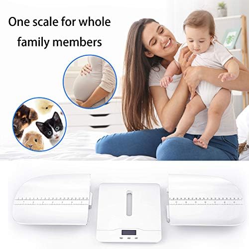 Digital Pet Scale, Baby Scale, with 3 Weighing Modes(kg/oz/lb), Max 220 lbs, Capacity with Precision up to 0.02lbs, White, Suitable for Infant, Puppies, Mom