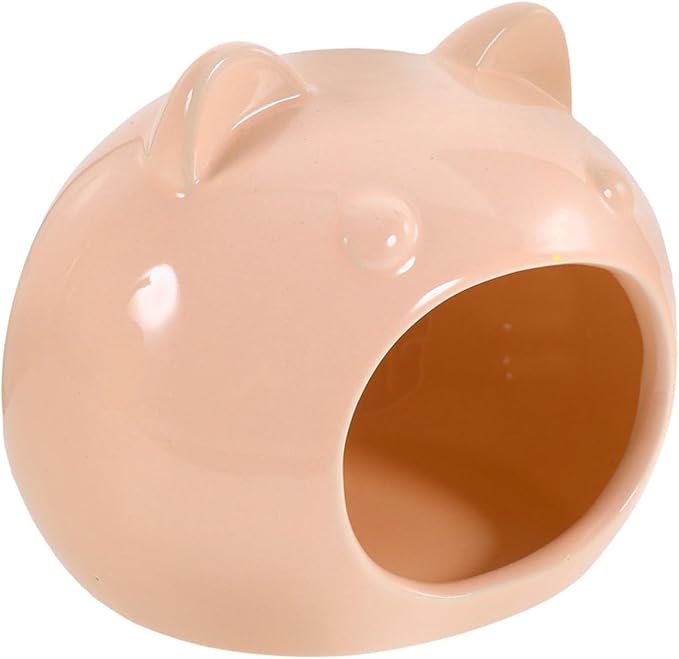 Totority Pet Hideaway Ceramic Hamster House Small Animal Home Guinea Pig Hideout Chinchilla Shelter