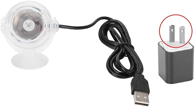 GLOGLOW Submersible LED Aquarium Light, Gradient, Suction Cup Night Light
