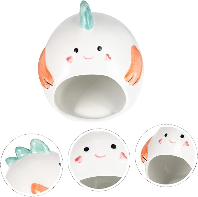Small Pet Ceramic House Cool Hamster Nest Bed Guinea Pig Bed Ceramic Hamster House