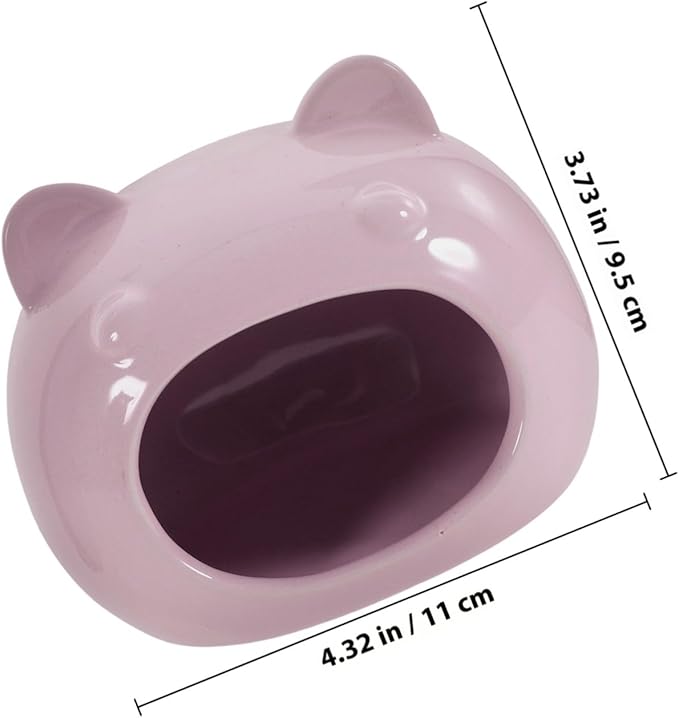 Ceramic Small Pet Hideout Cozy House Bed for Hamsters Gerbils Guinea Pigs Hedgehogs Small Animals Comfortable Shelter and Decorative Cage Accessory