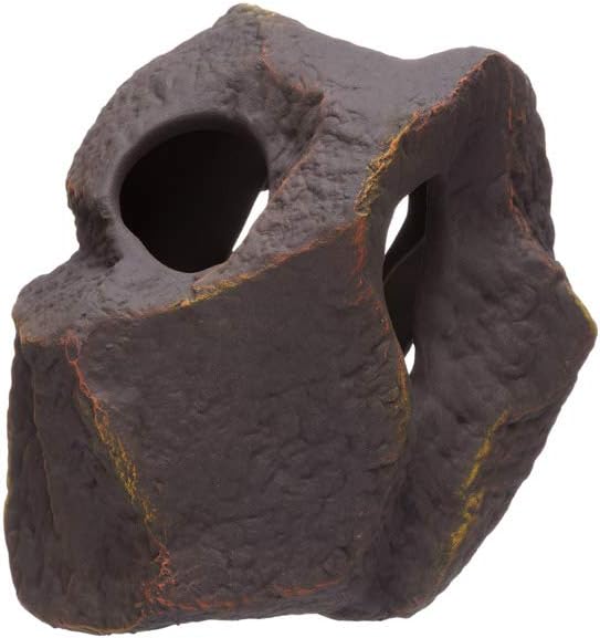 Aquarium Ceramic Decorations Cave Betta Stone Decor - Aquarium Fish Tank Hideway Decor for breeding Cichlids Plecos Betta Toys Hideout (Boulder)