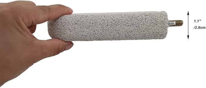 Shelltech Pumice Lava Ledge for Birds, Chinchillas, Hamsters, Parrots - Teeth & Beak Grinding Block - 1 Pack