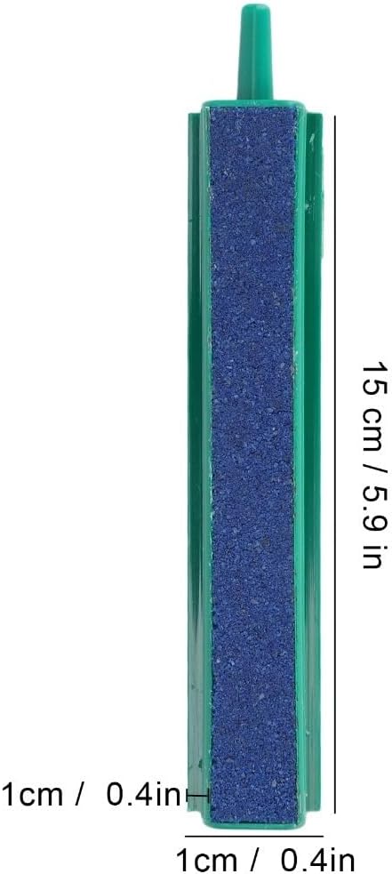 Green Air Stone Bar Fine Bubble Diffuser for Aquarium Air Pump Even Oxygenation and Heat Dissipation(15CM)