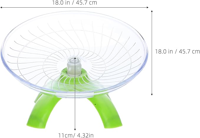 4pcs Silent Hamster Flying Saucer Exercise Wheels for Small Pets, Disk with Blue, Pink, Mint Green, Matcha Green, Quiet Spinning Running Wheel for Cage Training Gerbils Mice