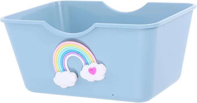 Yardwe Stylish Hamster Shower Dust Bath Small Pet Toilet Hamster Bathtub Elevated Litter Box for Gerbils Chinchillas