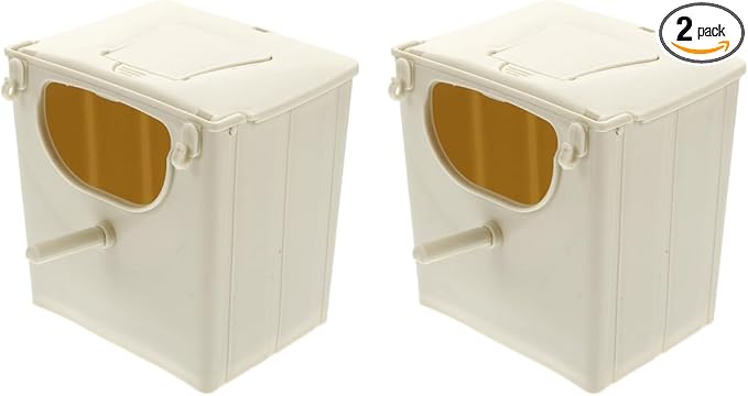 2 Pcs Bird Breeding Box Hanging Nesting Box for Small Birds Finch and Parakeets Pet Cage Incubation Durable Weather-Resistant Indoor Outdoor 5.11X5.11X3.93In