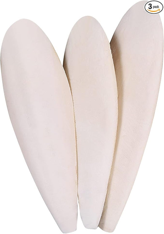 Afkengung 3 Pieces Cuttlebone Natural Cuttlebone Calcium Block for Birds Parakeets Reptiles Turtles Grindable Powder Feeding Natural Calcium Supply Improve Pet Immunity Each 5.5-6.5 Inch