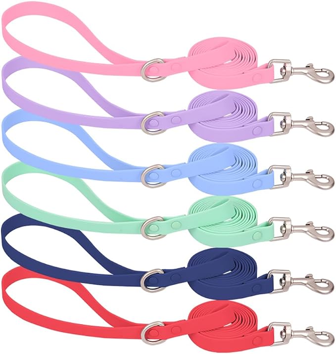Ovale Waterproof Dog Collar Leash Combo Set, Durable and Easy to Clean, for Small Dogs.(S, Dark Blue)