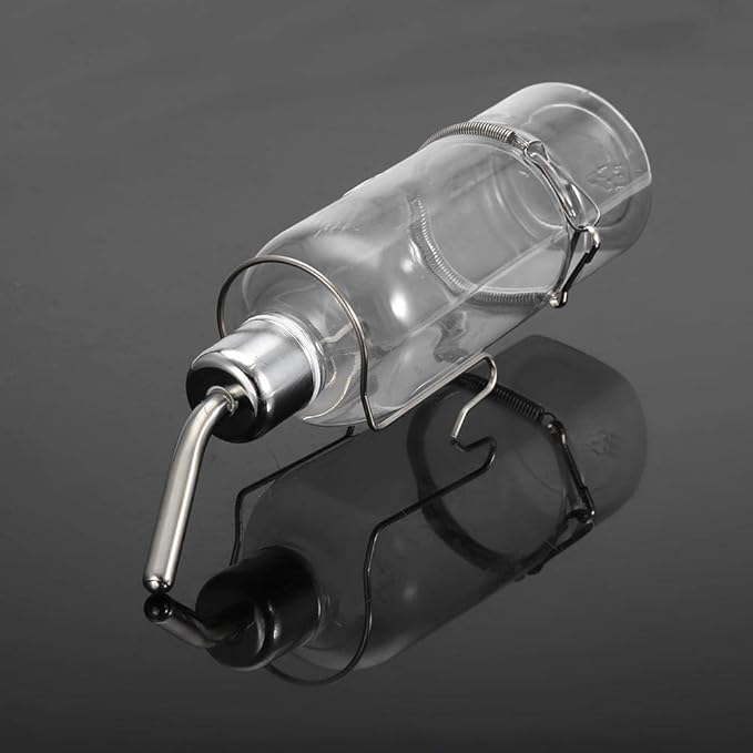 Parrot Water Feeder, No Drip Small Animal Water Bottle Hanging Water Feeding Bottle for Birds Small Animals Hamster Rabbit Chinchilla Ferret(S)