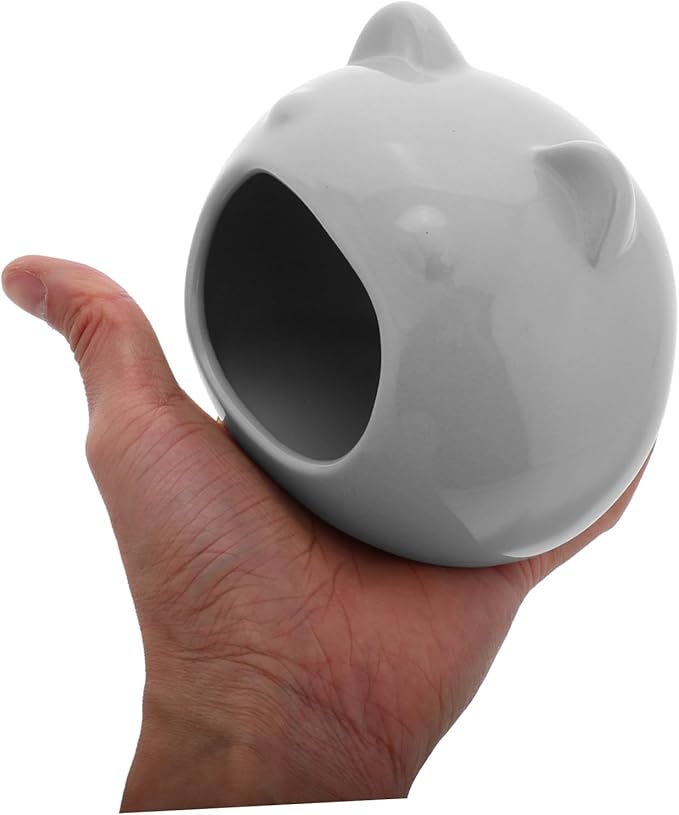 Small Pet Hideout House Durable Ceramic Nest for Hamsters Gerbils Charming Design