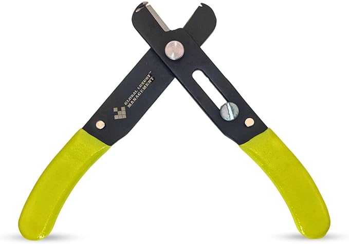 Bird Nail Clippers – Precision and Safety Nail Trimmer for Small Birds, Canaries, Finches, Goldfinches, Parrots, Pigeons – Ring Cutter and Removal Tool for Aluminum and Plastic Rings (Yellow, Black)