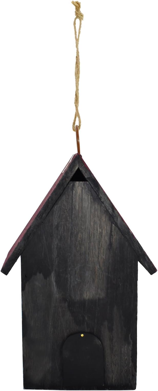 Wood Bird Houses for Outside, Hanging Bluebird House Nest Box Garden Patio Outdoor Decorative Bird Houses Vintage Rustic Wooden Birdhouse Bird Box Home for Finch Wren Chickadee Cardinals (Dragonfly)