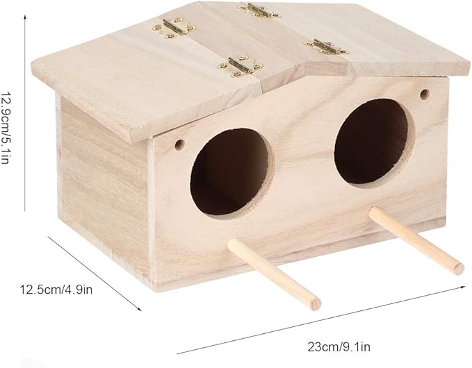 Wooden Pet Bird Nests House Breeding Box Cage Birdhouse Accessories for Parrots Swallows