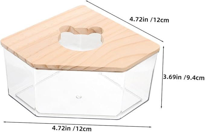 Hemoton Bathroom Toys Hamster Container Sand Bath Sand Clear Dust Bath Small Sandbox for Pet Acrylic