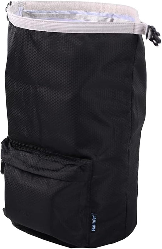 Bird Carrier Backpack, Portable Pet Travel Cage, Transport Bag for Parrots, Small Birds (Black, DFS)