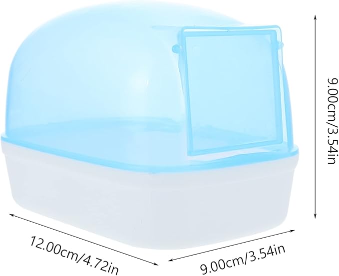 balacoo 2pcs Visible Hamster Bathtub Transparent Plastic Hamster Bath Space for Chinchilla Animals Easy to Use Clean and Durable Dust Bath Container