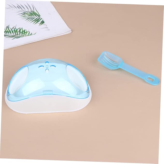 BESPORTBLE Bathroom Scoop for Chinchilla Dust Bath Pet Room Set Hamster Bath House with Portable Container Easy for Small Pets Random Color