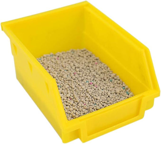 POPETPOP Hamster Sand Bathroom Large-Chinchilla Dust Bath Plastic Sand Bath Container Hamster Toilet/Bathtub/Sandbox-Random Color Size L
