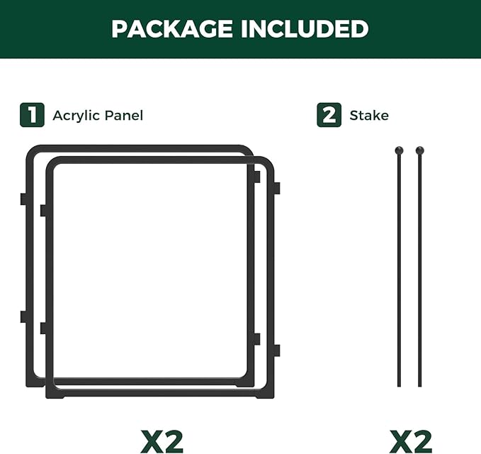 FXW AuraSpace Pro Acrylic & Wire Mesh Indoor Dog Playpen, 24" Height 2 Acrylic Panels Metal Dog Pen for Puppies & Small Dogs, Black│Patented