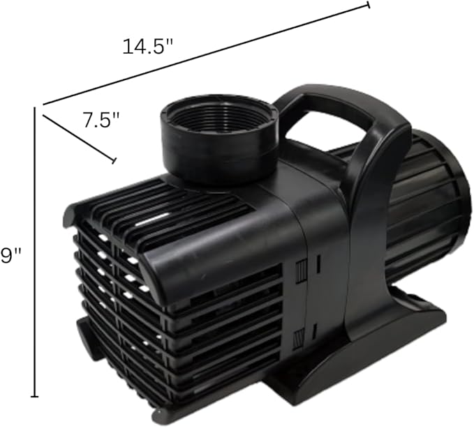 HALF OFF PONDS Submersible Water Pump, 12,500 GPH Pond Pump with 100FT Power Cord and 37FT Max Head, 960W Ultra Quiet Energy Efficient Pump for Koi Pond, Fountain, Waterfall, Water Garden, Skimmer