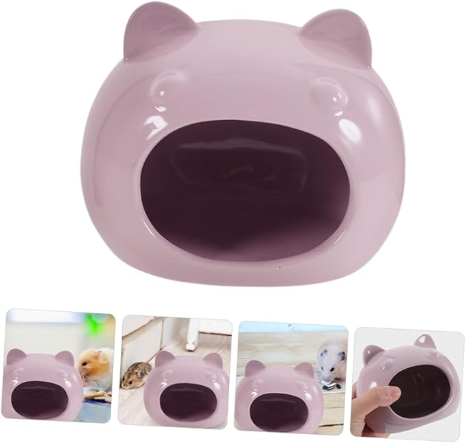 Small Pet Hideout Ceramic Hamster House Rats Guinea Pigs Hedgehogs Comfortable Bed
