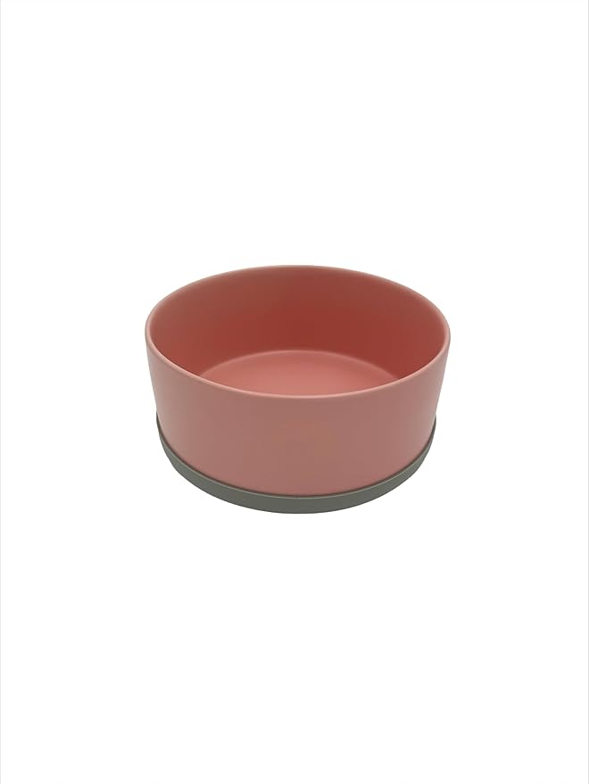HOME LIFE | Ceramic Pet Bowl for Food and Water | Non-Slip | Optional Non-Slip Ring |13.5oz. | Pink | Pet Bowl | Ceramic Bowl | Small Bowl (Pink, Small)