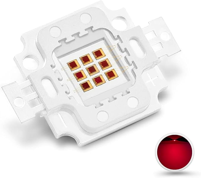 CHANZON High Power Led Chip 10W Far Red Plant Grow Light 730nm | (900mA / DC 5V - 6V / 10 Watt) SMD COB Emitter Diode Components Bead for DIY Growing Lamps