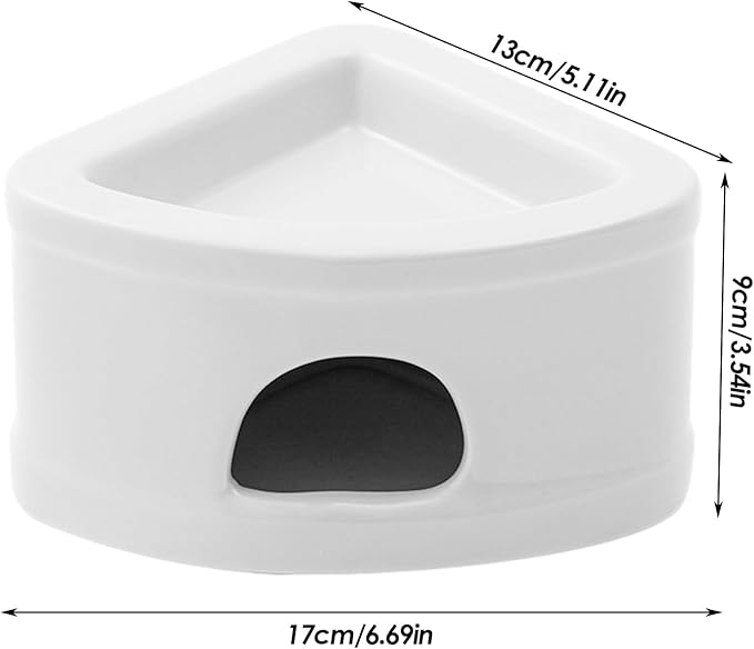 Ceramic Hamster Hideout House - Multifunctional Small Pet Cave with Feeding Bowl, Durable Habitat for Hamsters, Gerbils, Mice, Lemmings, All-Season Pet Bed & Hideaway (B)