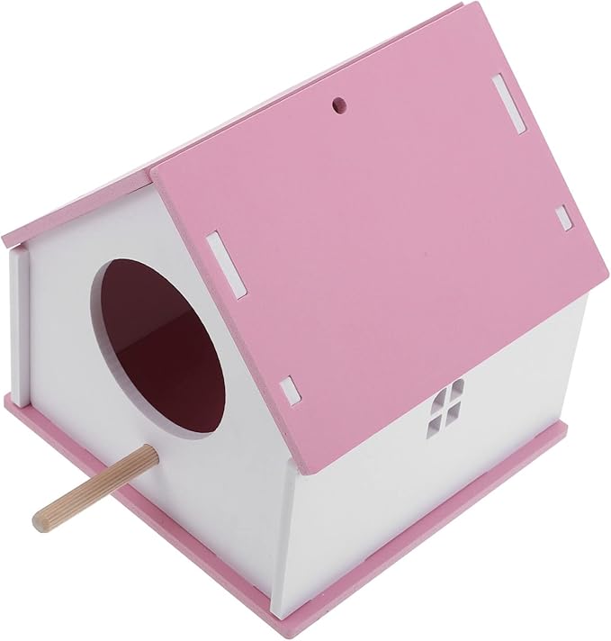 Pet Bird House Parrot Nest Bird Feeding House Outdoor Feeder Cage 6.69 Inch Weather-Resistant Lightweight Backyard Garden Decor