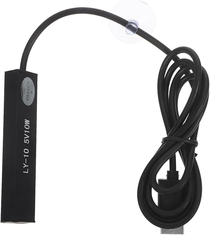 Luxshiny W Mini Aquarium Heater for Betta Fish and Aquatic Turtles USB Small Fish Bowl Heater with Precise Temperature Control and Adaptive Heating Adjustment