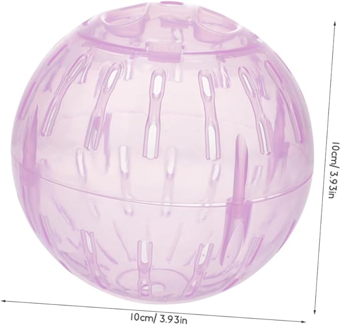 SUPVOX Dwarf Hamster Exercise Ball: 2-Pack 3.94" (10cm) Small Pet Running Balls - Ventilated Clear Exercise Toy for Dwarf Hamsters, Gerbils & Roborovski - Green & Pink