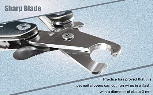 Best Dog Nail Trimmer for Anxiety Sensitive Dog, Silent Sharpest Smoothest Dog Nail Clippers for Thick Nail Large Dogs, 3-in-1 Build-in Comb & Nail File, Heavy Duty Professional Canine Nail Clipper