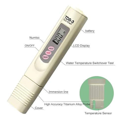 TDS Meter Digital Water Quality Tester - PPM Meter with Temperature Test, 0-9990 ppm Range, Accurate TDS Tester for Drinking Water, RO System, Aquarium, Pool, Hydroponics