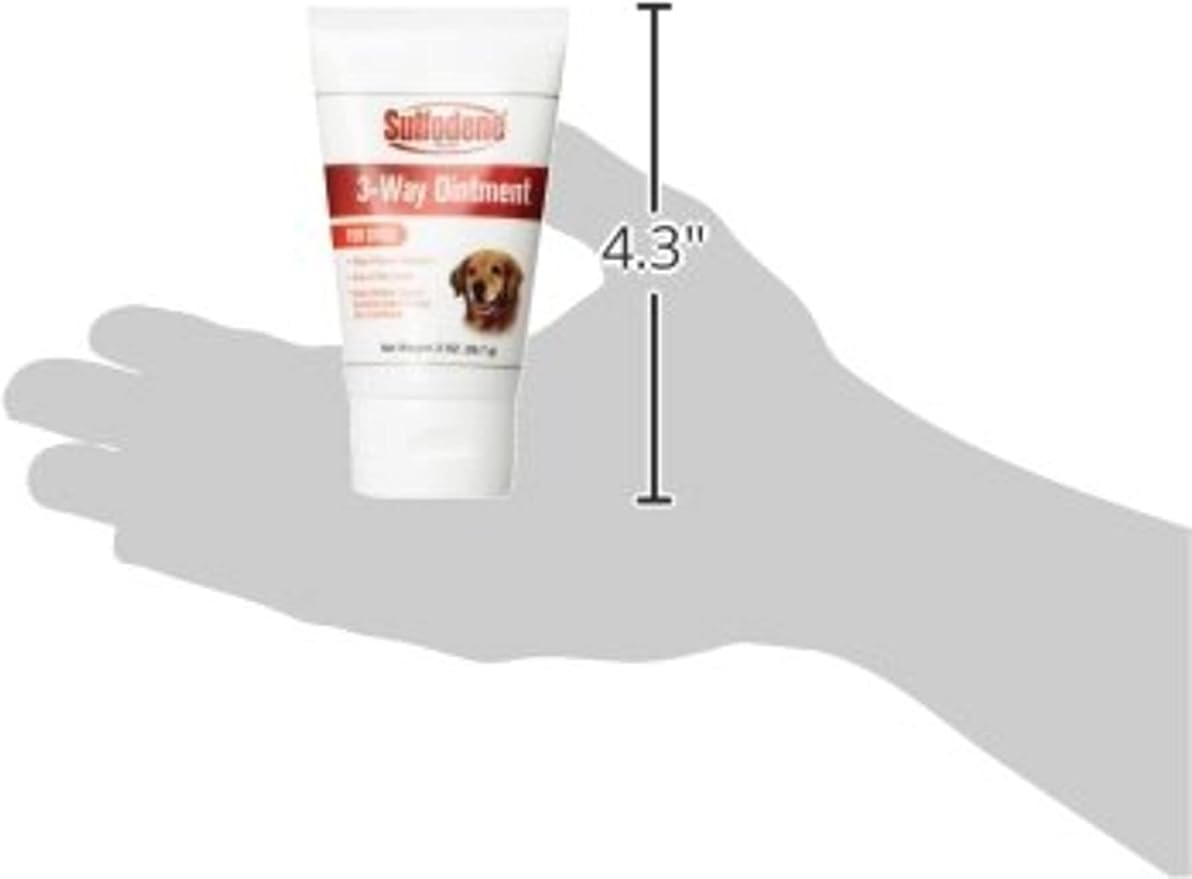 Sulfodene Dog Wound Care 3-Way Ointment, Relieves Pain & Prevents Infection for Dog Cuts, Scrapes, Bites and Injuries, 2 Ounce (Pack of 2)